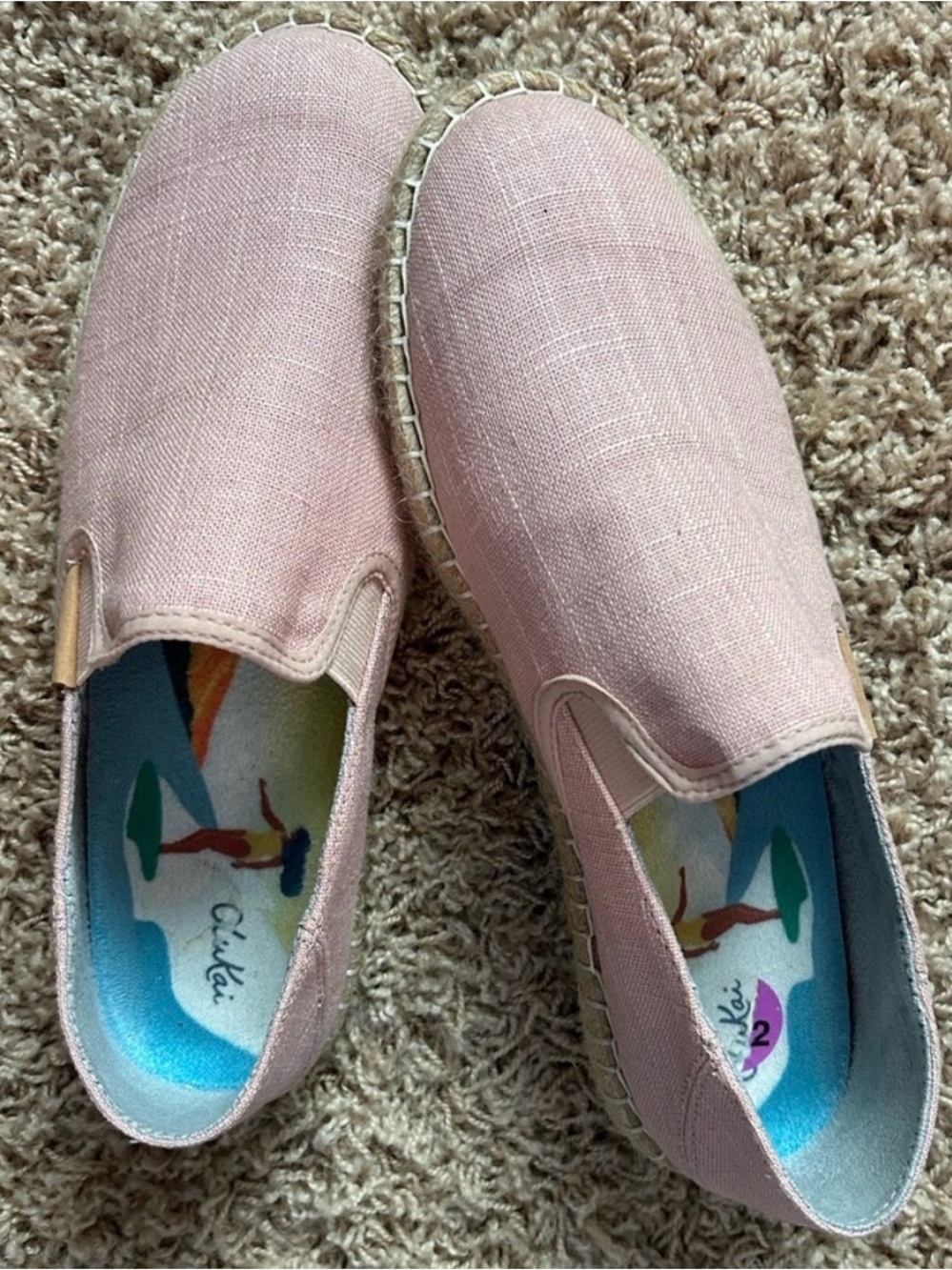OluKai Surf Graphic Slip-On in Pink and Teal
